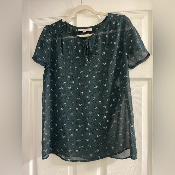 LOFT Tops - LOFT Medium Green Sheer Top 💚